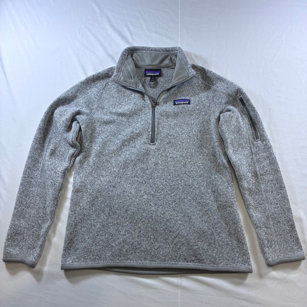 Patagonia Better Sweater 1/4 Zip Fleece Pullover Gray Womens Small 25528
